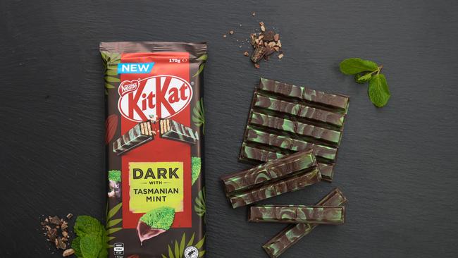 KitKat's new Tasmanian Mint dark chocolate product