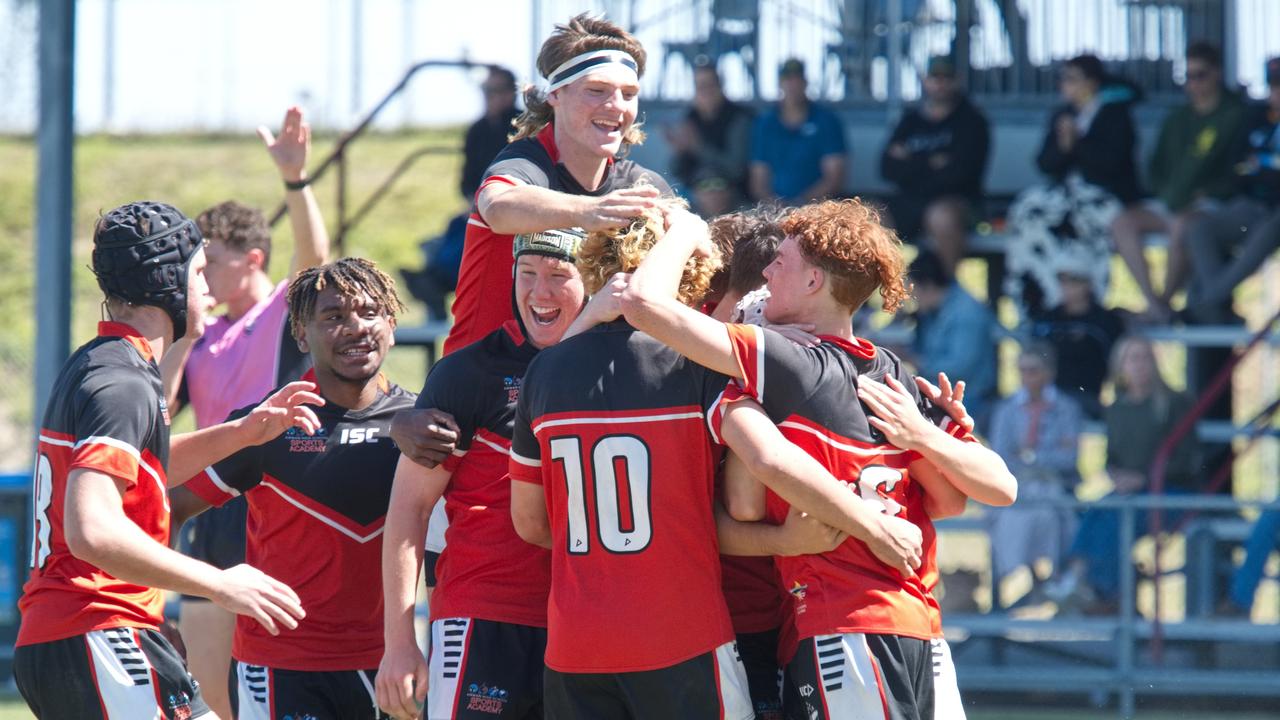 Ignatius Park College and Kirwan State High School teams take on St Brendanâ€™s College Yeppoon teams in Queensland state rugby league semi finals at Mackay on Wednesday, August 24, 2022.