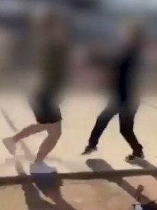 Footage has emerged of students at Alamanda K-9 in Point Cook engaged in a vicious brawl. Picture: Supplied