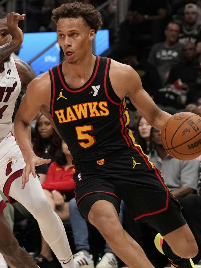 Dyson Daniels (5) misses out on NBA’s Defensive Player of the Year. Picture: AP Photo/Brynn Anderson