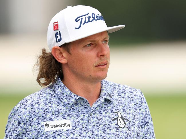 AUGUSTA, GEORGIA - APRIL 03: Cameron Smith of Australia looks on from the practice area during a practice round prior to the 2023 Masters Tournament at Augusta National Golf Club on April 03, 2023 in Augusta, Georgia.   Andrew Redington/Getty Images/AFP (Photo by Andrew Redington / GETTY IMAGES NORTH AMERICA / Getty Images via AFP)