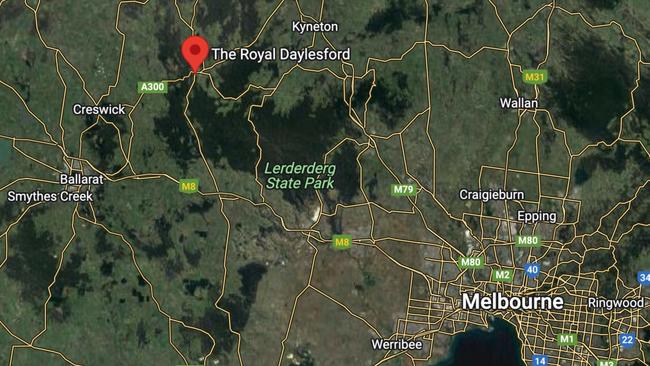 Daylesford is about 100km northwest of Melbourne. Picture: Google Maps