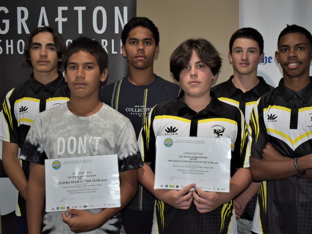 Clarence Coast Magpies Under-14s Rugby League were nominated for Telstra Grafton Team of the Year at the 2020 Clarence Valley Sports Awards at Grafton District Services Club on Saturday, 14th November, 2020. Photo Bill North / The Daily Examiner