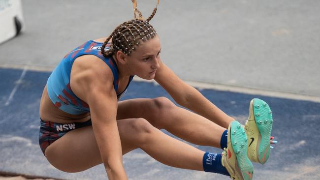 Katie Gunn in action for NSW.