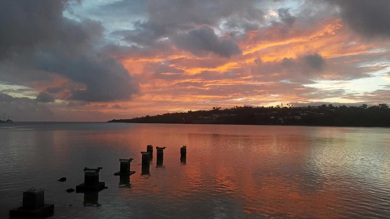 The stunning scenery from Chantilly's in Port Vila, Vanuatu. Picture: Cas Garvey