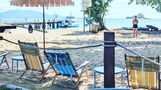 A pop up bar with a view of the jetty has began trading from Dunk Island. Picture: Dunk Island Adventures