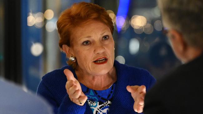 Senator Pauline Hanson flew into Adelaide as part of her election campaign on Wednesday. Lyndon Mechielsen/The Australian