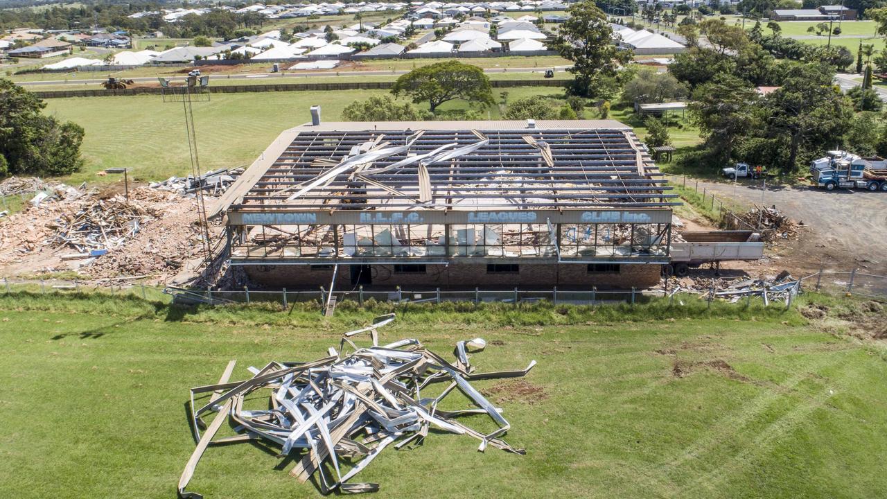 GONE: Photographer Garry Wilkinson has captured the demolition of the old Newtown rugby league grounds in Glenvale, which will make way for a major mixed-use development.