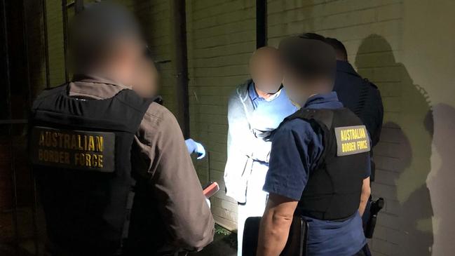 Australian Border Force officers in Sydney have arrested two Malaysian nationals. Picture: ABF