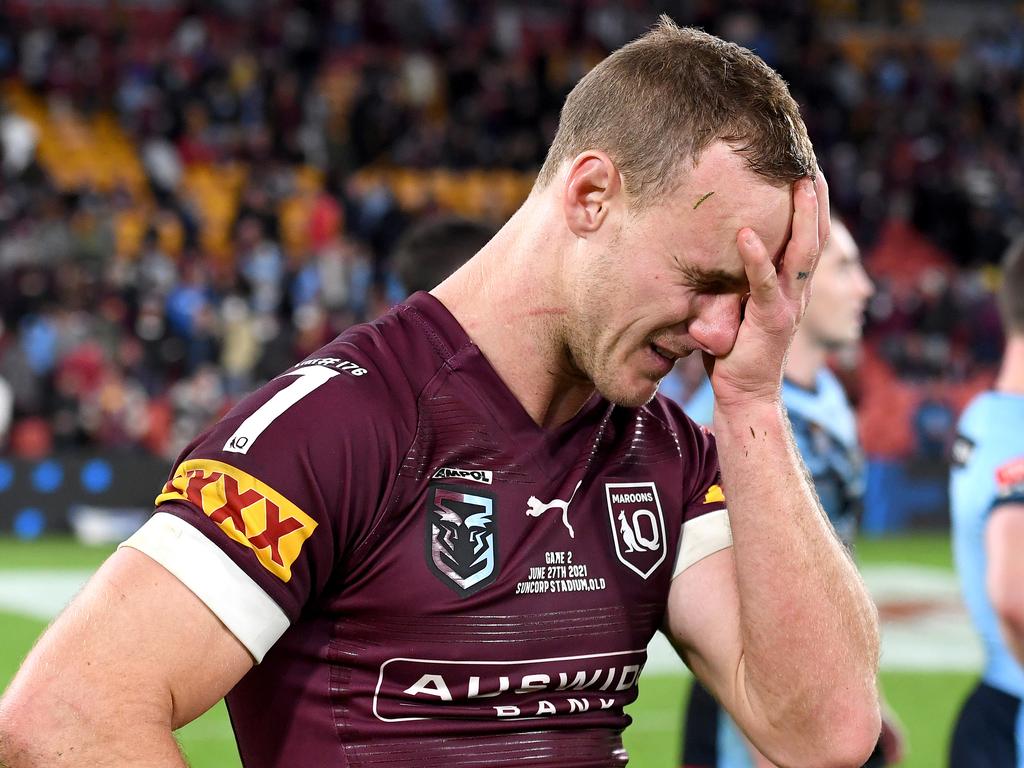 The Maroons have struggled to put points on the board this series. Picture: Bradley Kanaris/Getty Images