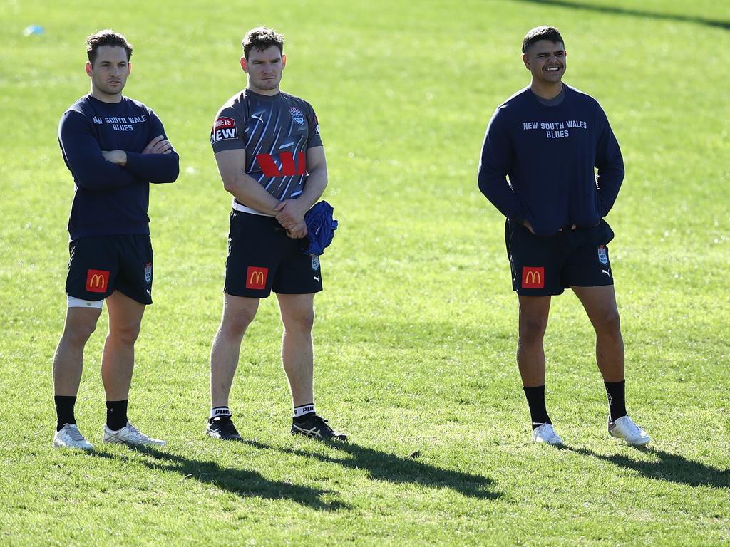 Cameron Murray, Liam Martin and Latrell Mitchell entered Blues camp under injury clouds. Picture: Jason McCawley/Getty