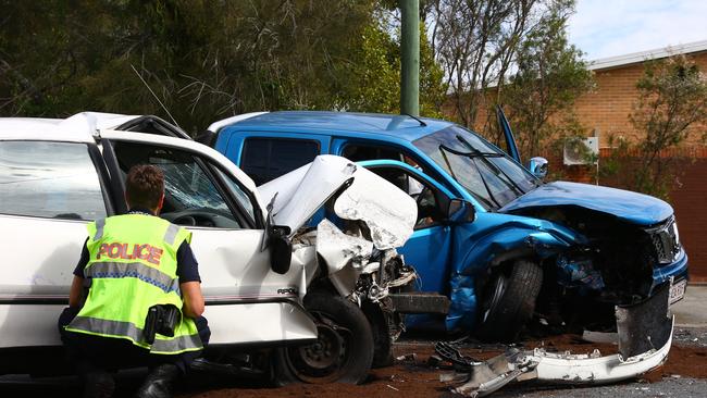 The crash scene on Galleon Way. Photo: David Clark