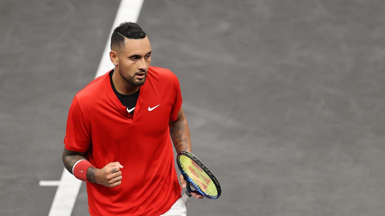 Nick Kyrgios was having none of Tomic’s comments. Picture: Adam Glanzman/Getty Images