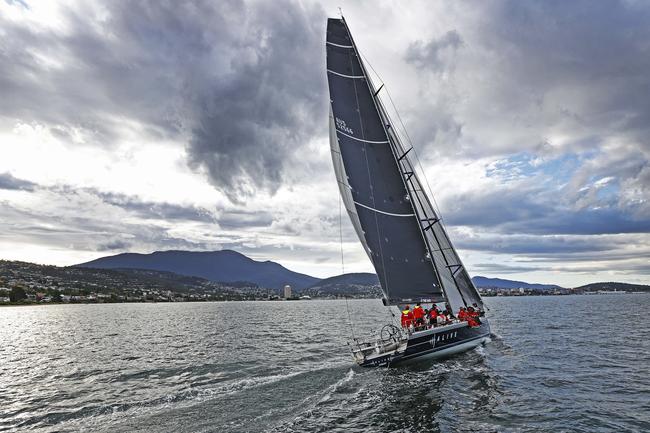 Alive claims line honours in the 2020 Launceston to Hobart yacht race. Picture: Zak Simmonds