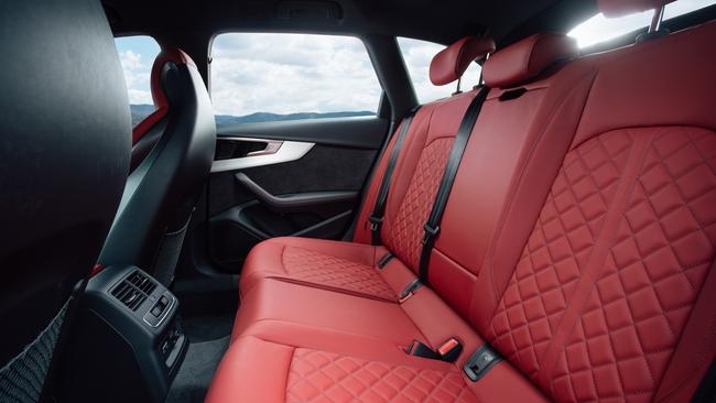 Back seat space within the Audi S4 wagon is best suited to two.