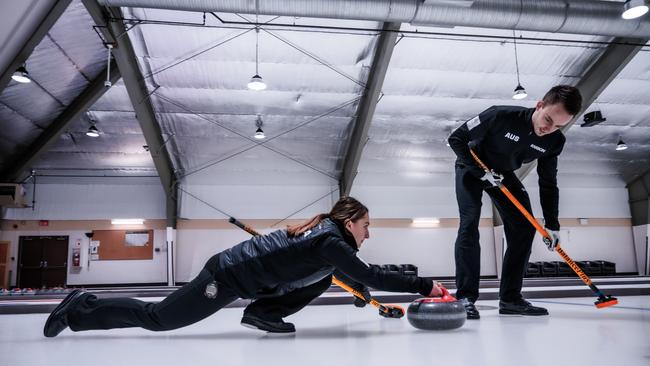 Dean Hewitt and Tahli Gill prepare for the Winter Olympics.