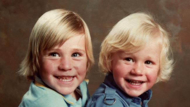 Shane Crawford with brother Justin as kids.