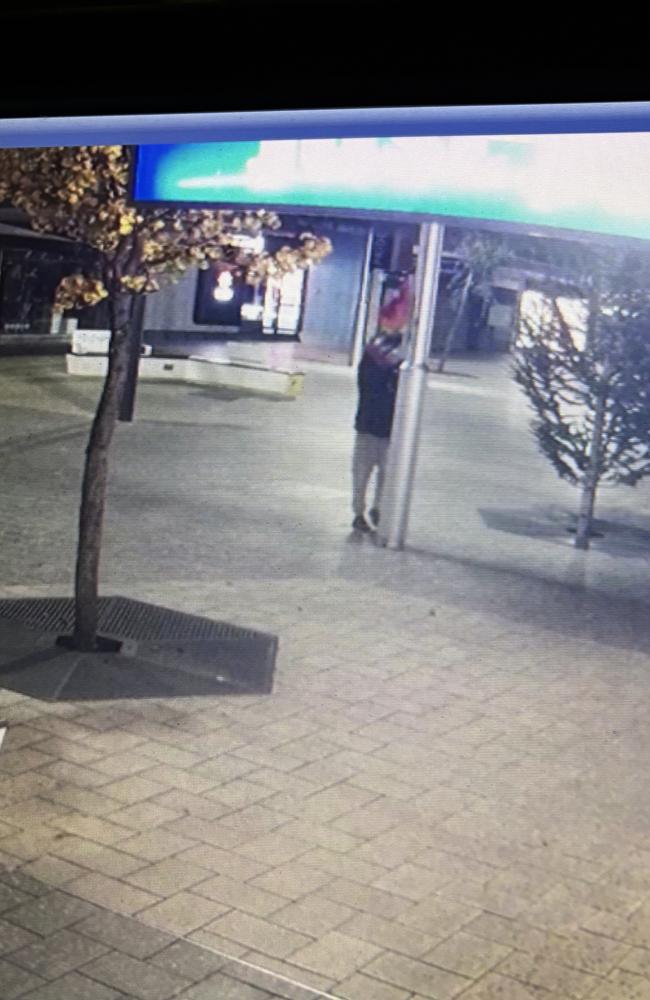 Vandal strikes rainbow LGBTQIA+ flag in Launceston during Pride Month. Picture: Supplied CCTV