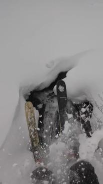 Skier plunges into hidden waterfall