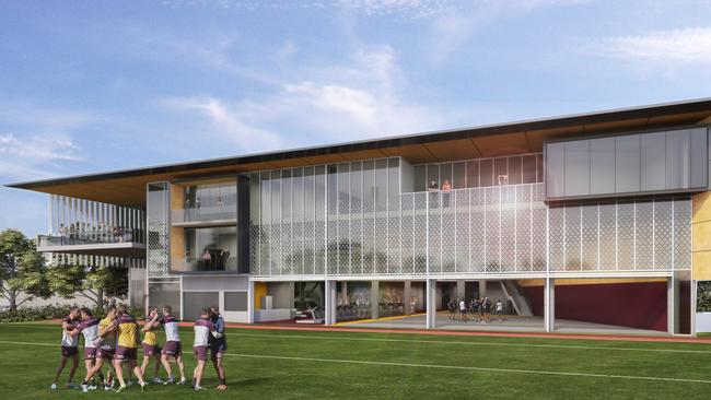 Artists impression of the new Brisbane Broncos training centre at Red Hill