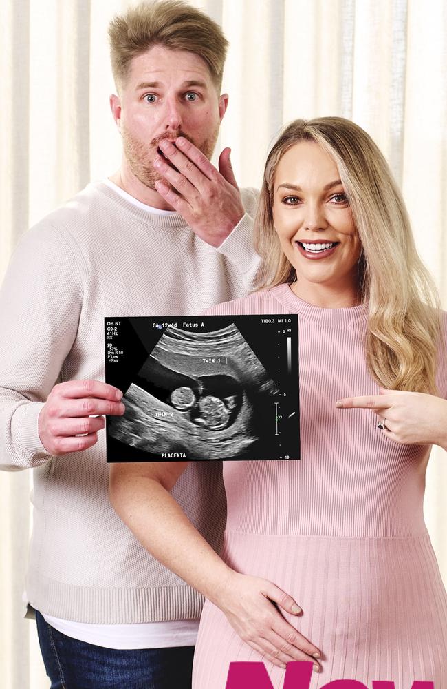 Bryce and Mel shared the massive news yesterday. Picture: Supplied.