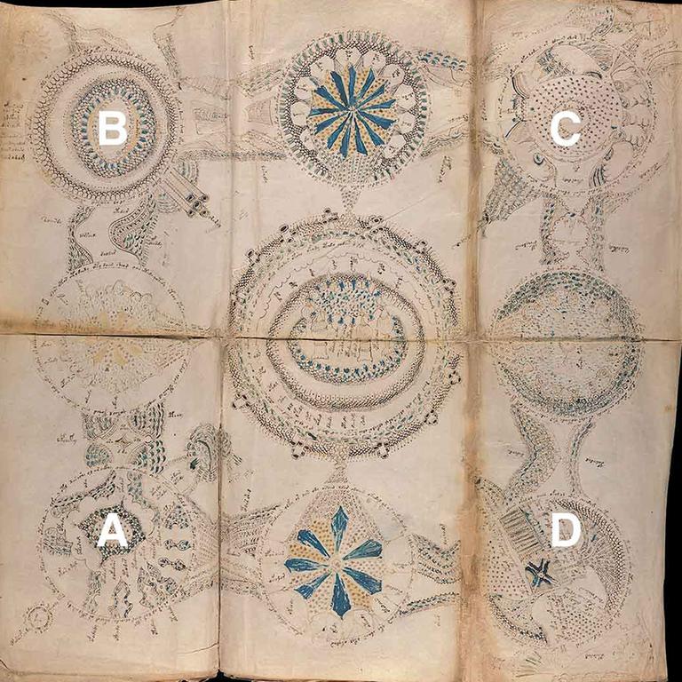 The Voynich manuscript contains around 240 pages, some of which fold out. Picture: University of Bristol/PA Wire