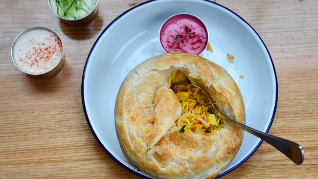 Biryani in a pie; great idea and great flavours.