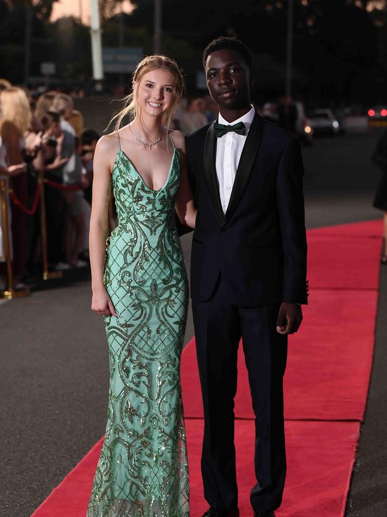 Isabelle Frawley &amp; Lee Mashozhera at Xavier Catholic College year 12 formals. Picture: Patrick Woods.