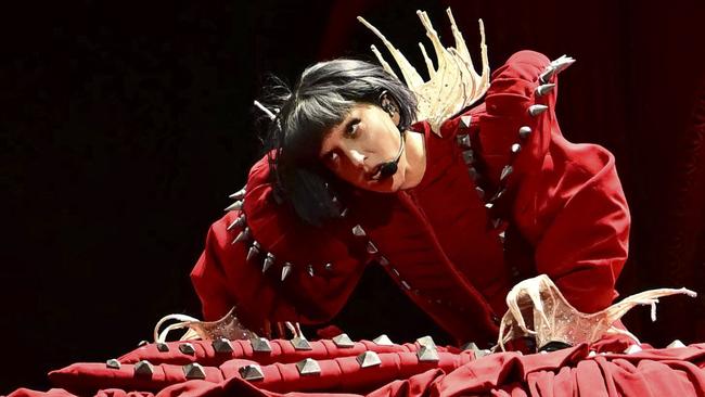 Lady Gaga performs during a rehearsal at Copacabana beach in Rio de Janeiro, Brazil, on May 2. Picture: Pablo Porciuncula/AFP