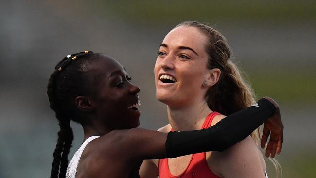 Bendere Oboya has Ellie Beer. (AAP Image/Dean Lewins)