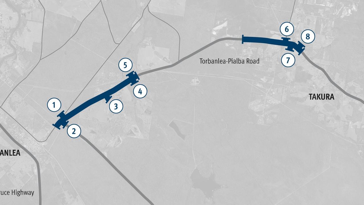 Sections of Torbanlea-Pialba Rd between Beelbi Creek and Takura are being upgraded