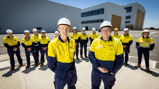 BAE Systems apprentices John and James were among 16 school students who will become full-time apprentices in 2022 at the Osborne Naval Shipyard.