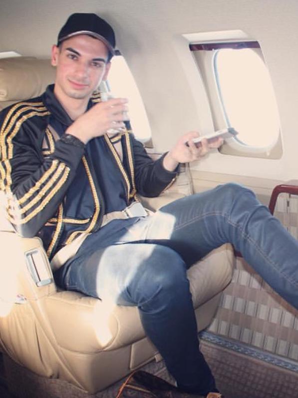 Beau Lamarre regularly posted pictures of him flying in private jets. Picture: Instagram