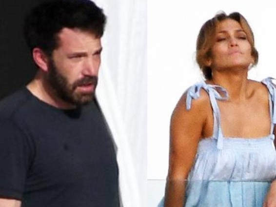 Ben Affleck and Jennifer Lopez were spotted together in Miami. Picture: BACKGRID