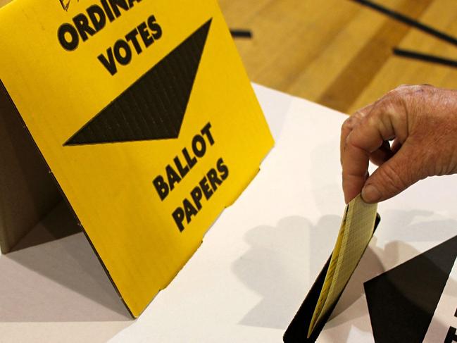 Voters in the electorate of Lockyer cast their votes for the 2017 Queensland election, November 25 2017. Generic stock-type photo.