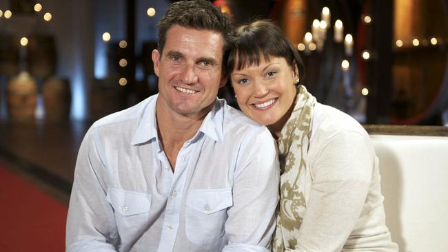 Rob Hodges and Jo Fincham on the final episode of season two of Farmer Wants a Wife. Picture: Channel 9