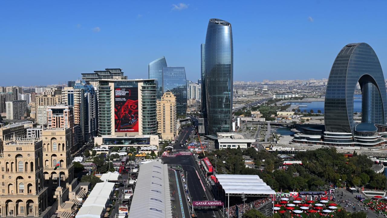 A view of the race action during the F1 Grand Prix of Azerbaijan at Baku City Circuit. Picture: Rudy Carezzevoli/Getty Images