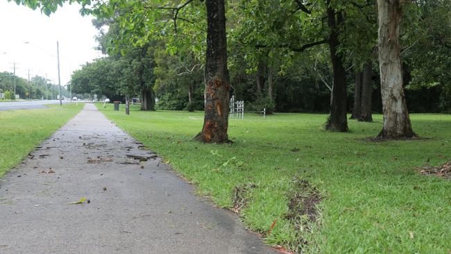 Tyre tracks mark the tragic spot where a young teenager was killed. Picture: Peter Carruthers