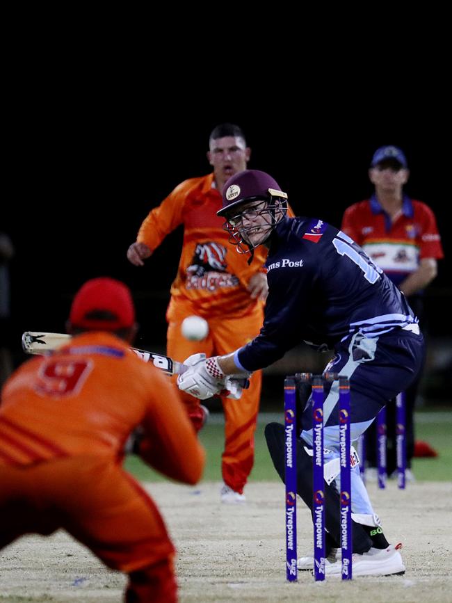 Barrier Reef Big Bash Game 1: Badgers v Hurricanes at Griffiths Park. Hurricanes' Brendan Nasser. Picture: Stewart McLean