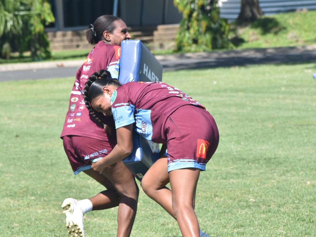 CQ Capras under-17 girls squad at pre-season training at Emmaus College, Rockhampton, on January 18, 2025.