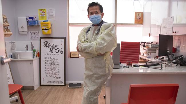 Advance Health Medical Centre owner and GP Dr Brian Cung at his clinic in Canley Heights. Picture: Christian Gilles