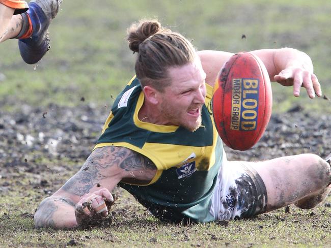 Senior Football GFL: Geelong West v Leopold. Leopold 14 Jai Thompson Picture: Mark Wilson