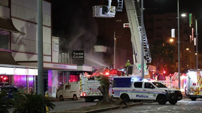 A fire engulfed Darwin RSL. PIC SUPPLIED