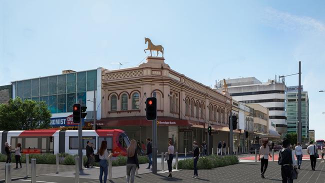 The corner of Church and Macquarie streets, Parramatta.