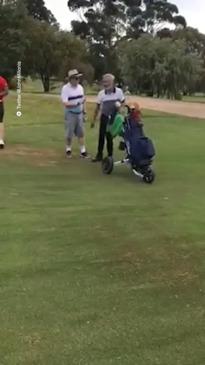 Chaos at Melbourne golf course