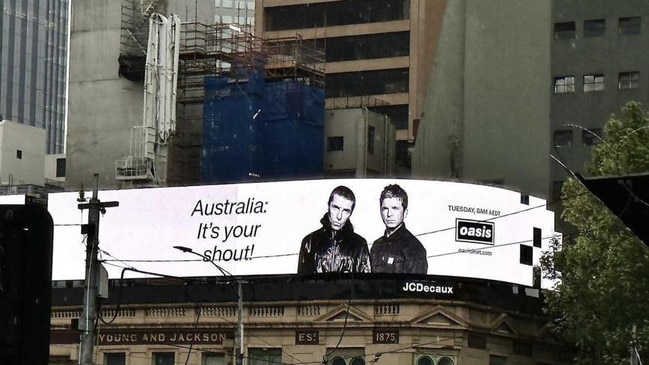 The cost of Oasis tickets in Sydney and Melbourne has been slammed by Australians on social media. Picture: Instagram