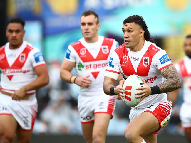 Fifita’s backflip is good news for the Dragons, with the Titans putting their plans to poach the Origin bolter on hold. Picture: NRL Photos