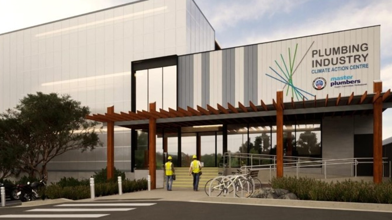 Renders for $6m Plumbing Industry Climate Action Centre expansion. Photo: Supplied