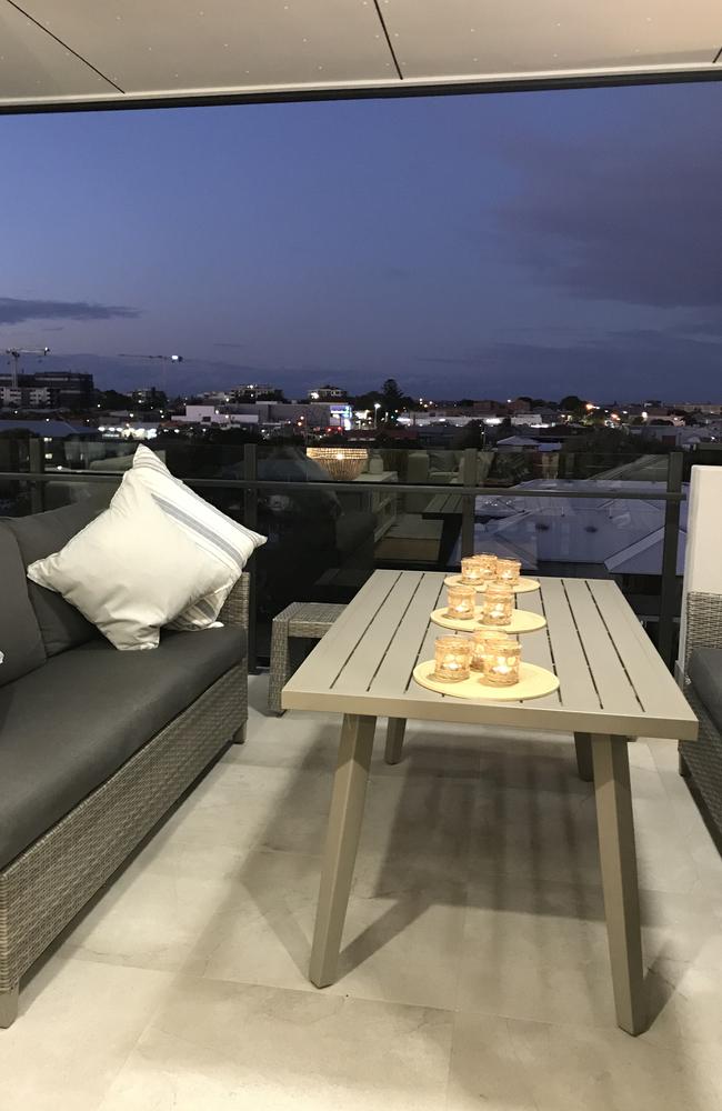 Views from the balconies at the Saltaire apartment complex at Wynnum.