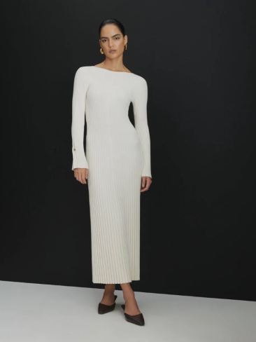 Aere Organic Cotton Pleated Knit Dress. Picture: The Iconic